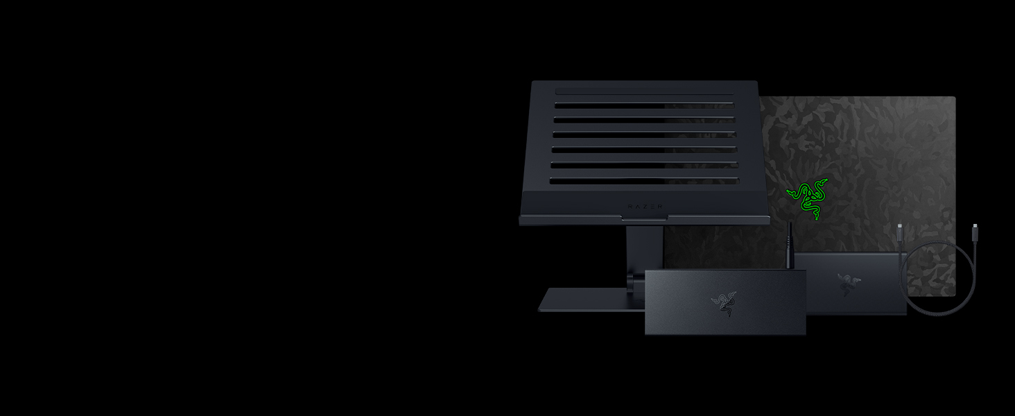 Підставка для ноутбука Razer Adjustable - Регульована, для екранів до 18 дюймів, алюміній, вентиляція, білий/чорний