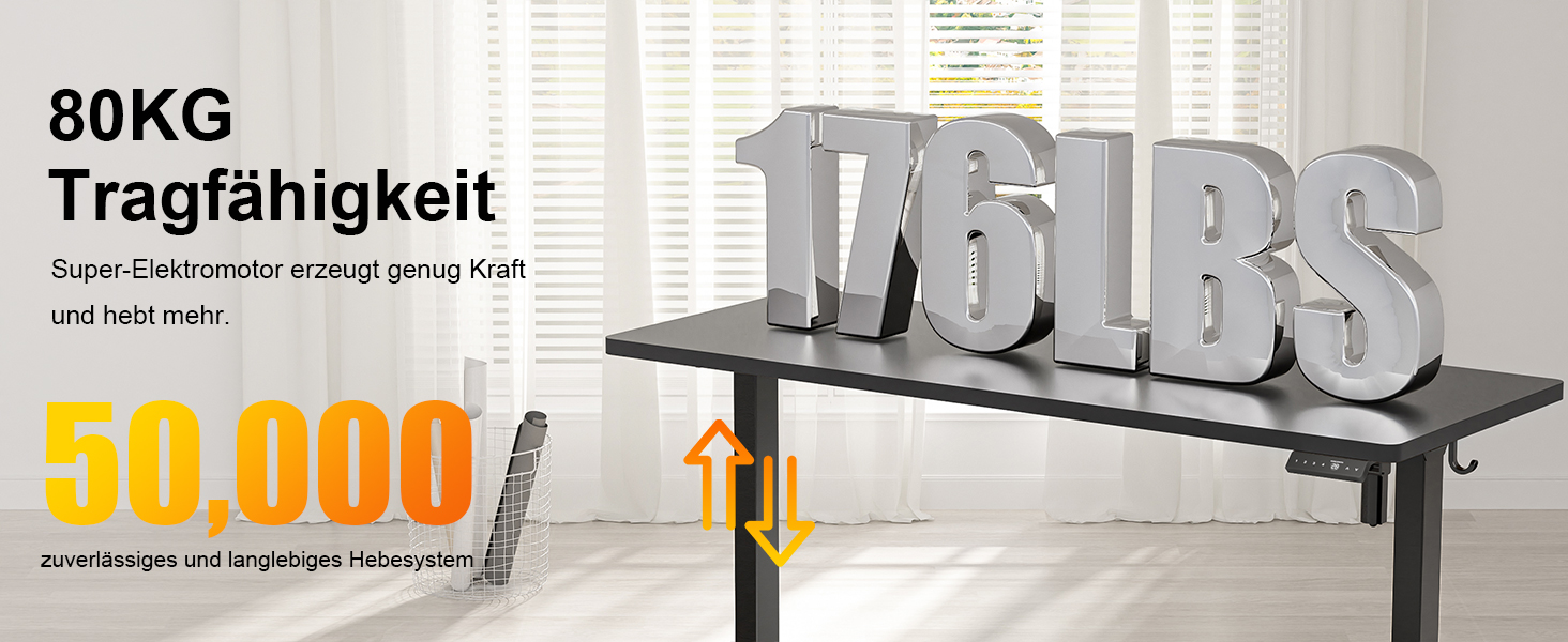 Electric Standing Desk with Drawers | Adjustable Height Desk with Monitor Stand & Phone Holder for Home Office & Office | 120x60cm Black