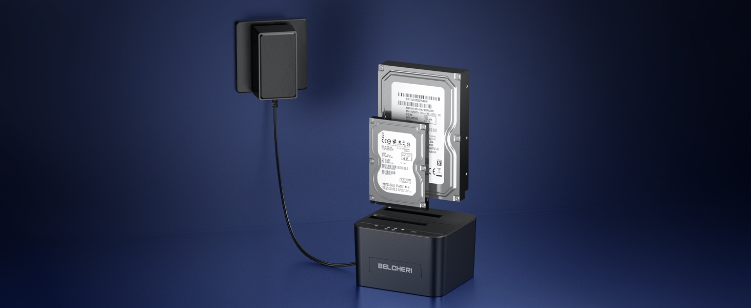 Док-станція для HDD/SSD USB 3.0 на 2 слоти, для 2.5