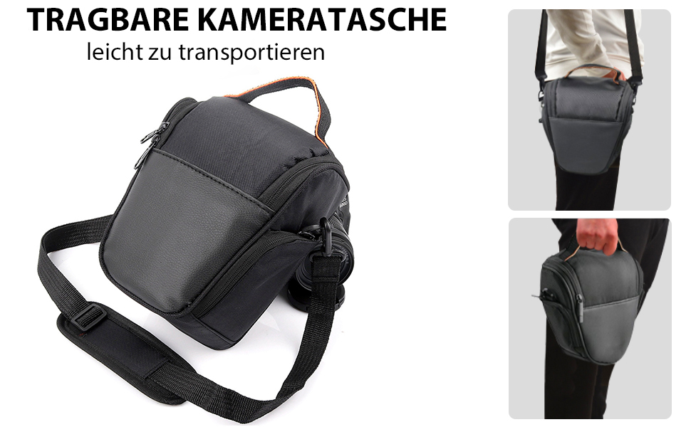 Чохол для камери HIUOUIH: сумка для дзеркальної фотокамери, системної камери, 26 x 19 x 15 см, чорний