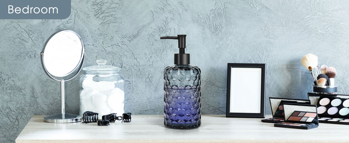 Скляні дозатори для мила Topsky (2 шт.), 400 мл, з чорною помпою, для кухні та ванної кімнати