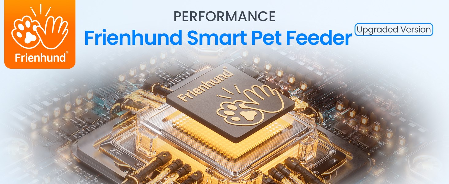 Автоматичне годування для котів Frienhund: 7л, 2 миски, WiFi, керування через APP, сухий корм, Alexa, для кількох котів