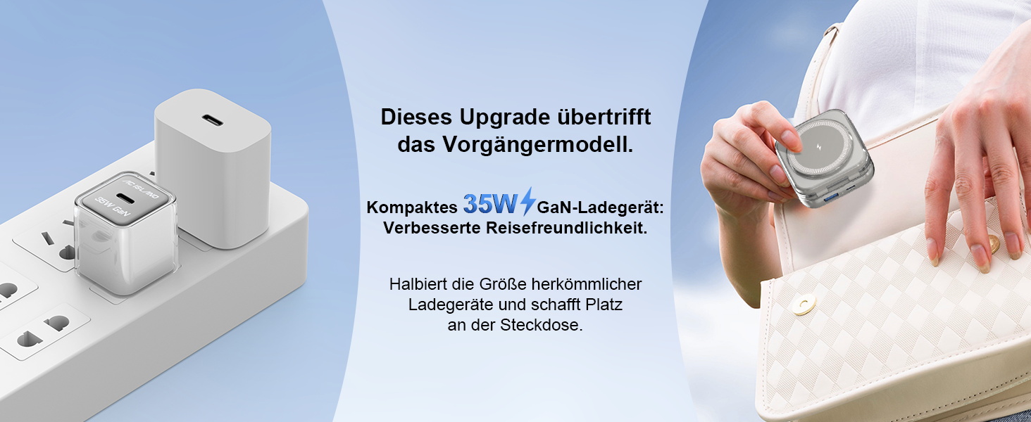 Зарядна станція 5 в 1 для iPhone з магнітним кабелем, складний зарядний пристрій для подорожей, сумісний з iPhone 17/16/15/14/13/12, AirPods Pro 3, Apple Watch S11/Ultra (Titan Wüstensand) 2026-Titan Grau