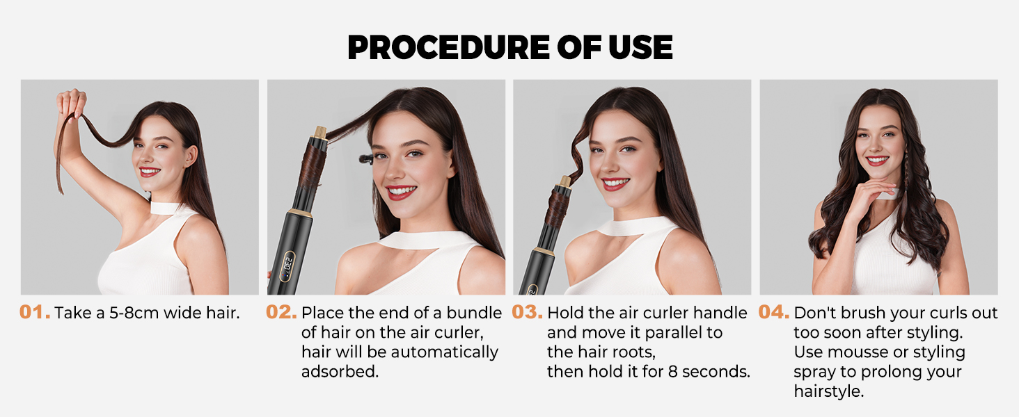 5-в-1 Станція для укладки волосся 1000W: фен-щітка, плойка, випрямляч, LCD-дисплей, 3 температурні режими, чорний