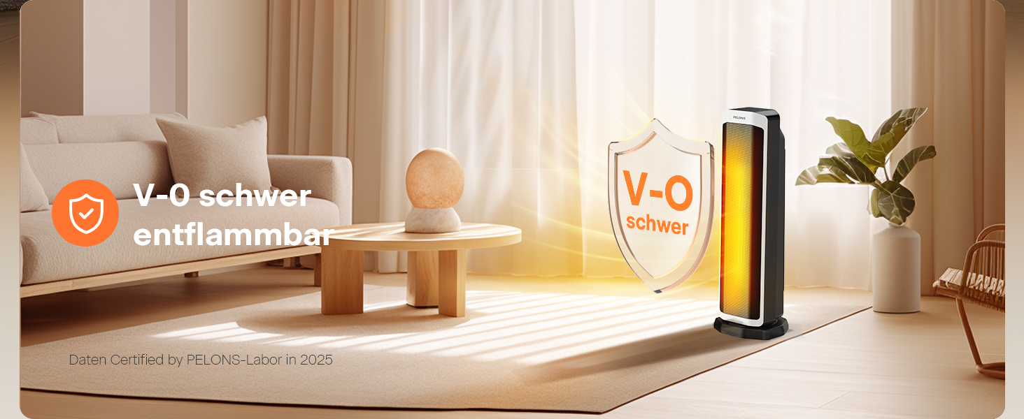 Електричний обігрівач PELONIS 2000W з пульт, 3S Швидкий нагрів, ECO режим, 75° коливання, термостат (5-35°C), таймер 8h, тиха керамічна панель, білий, 59см