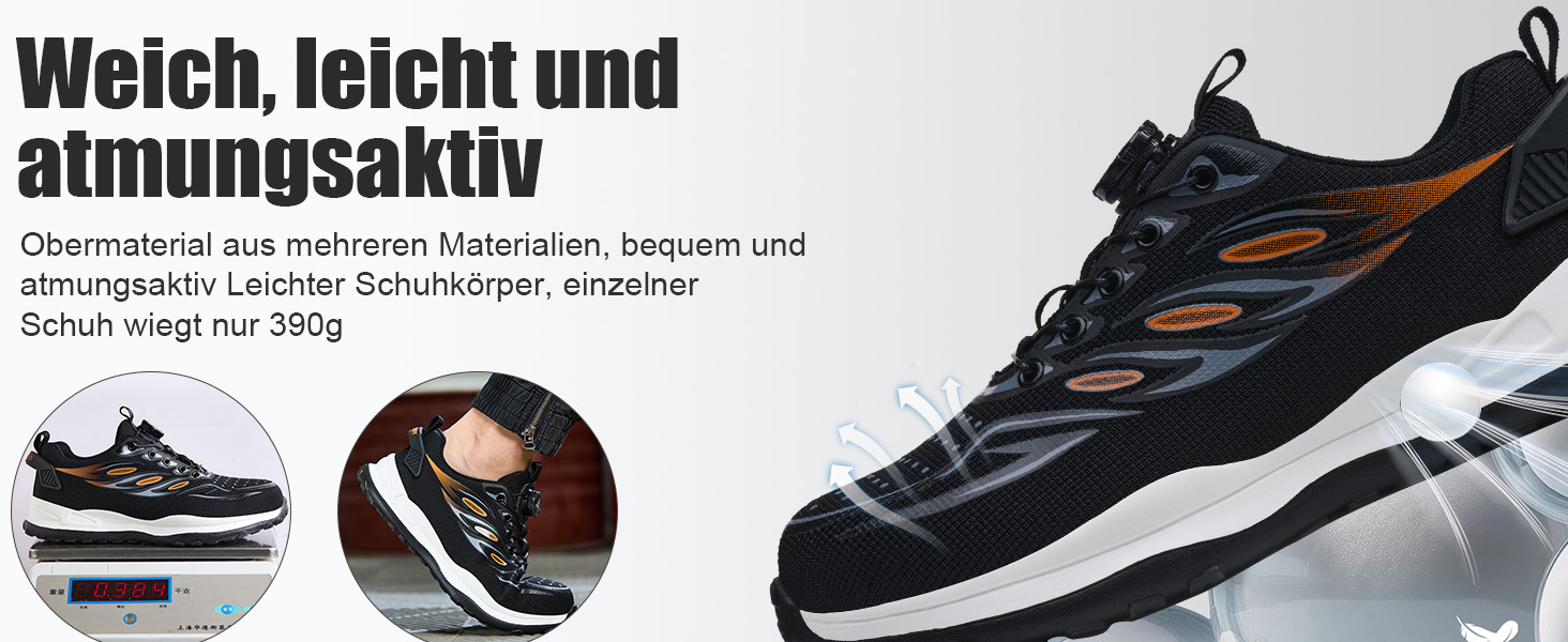 Черевики робочі, захисні для чоловіків та жінок. Легкі, спортивні, дихаючі, зі сталевим підноском. Розміри 36-46 EU, 46 EU. Колір: коричневий, на кнопці-фіксаторі.