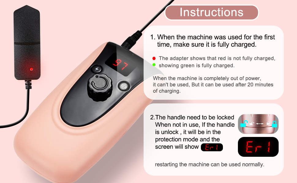 Професійний набір для манікюру та педикюру Madenia Nagelfräser Professional з акумулятором, 35000 об/хв, 11 насадок, JF-801