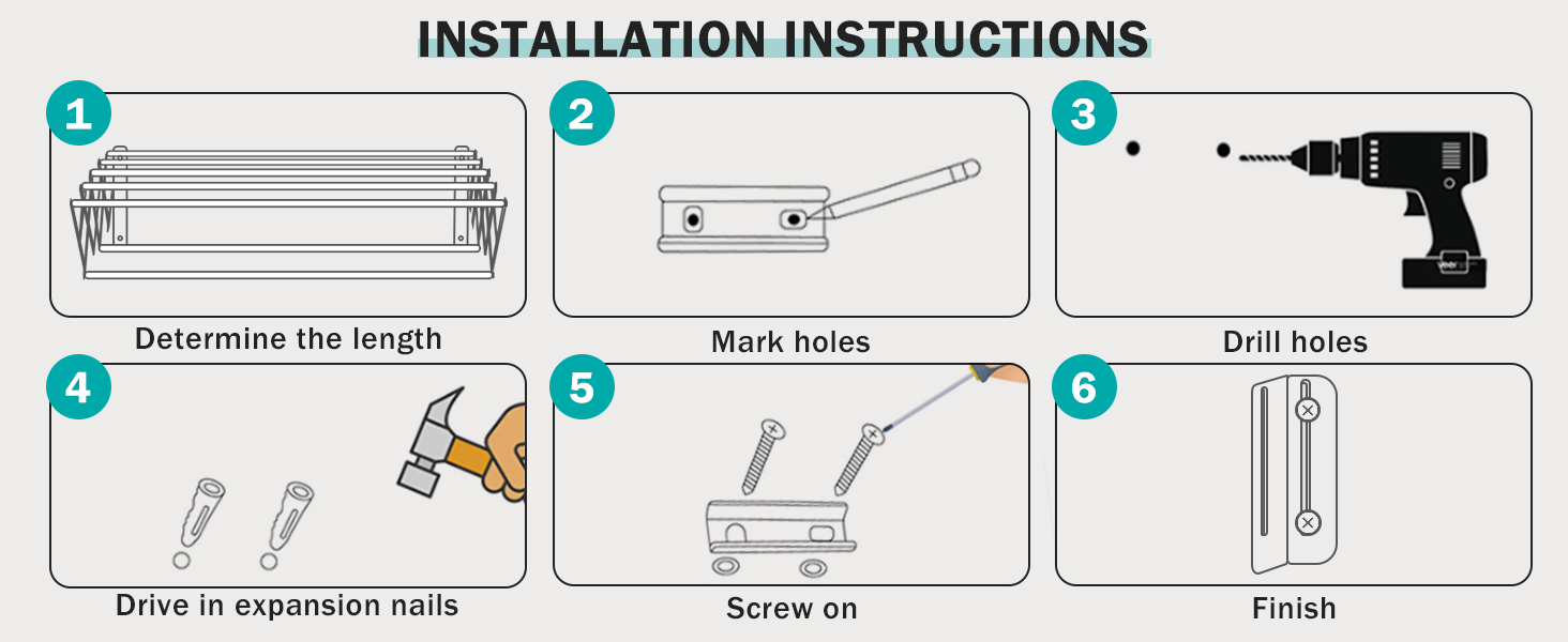 Настінна сушилка для білизни YOUDENOVA з 7 стійок, розсувна, для ванної кімнати, металевий тримач для рушників, (42-80) x 59 x 19 см, чорний
