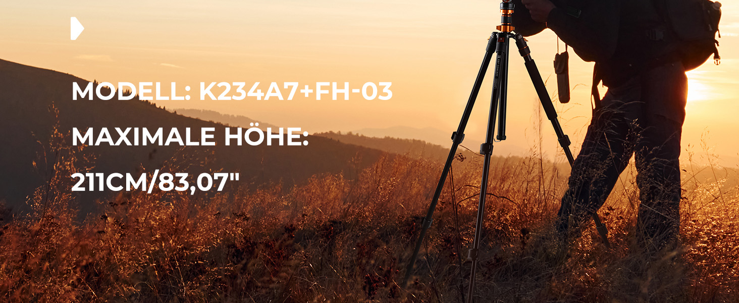 Штатив K&F Concept T254A7+BH-28L для камери: професійний, 230см, з рідинною головкою