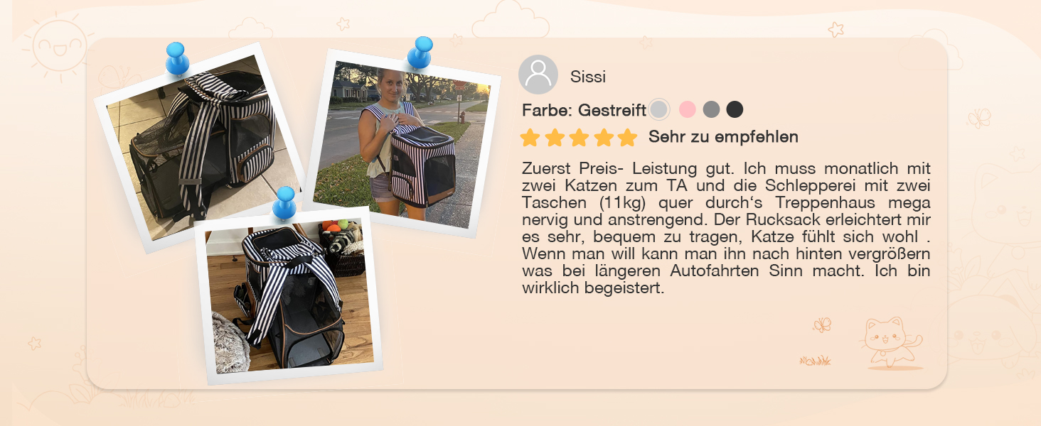 Рюкзак-переноска для кота та собаки Lekesky, сірий, великий (33 x 29 x 38 см)