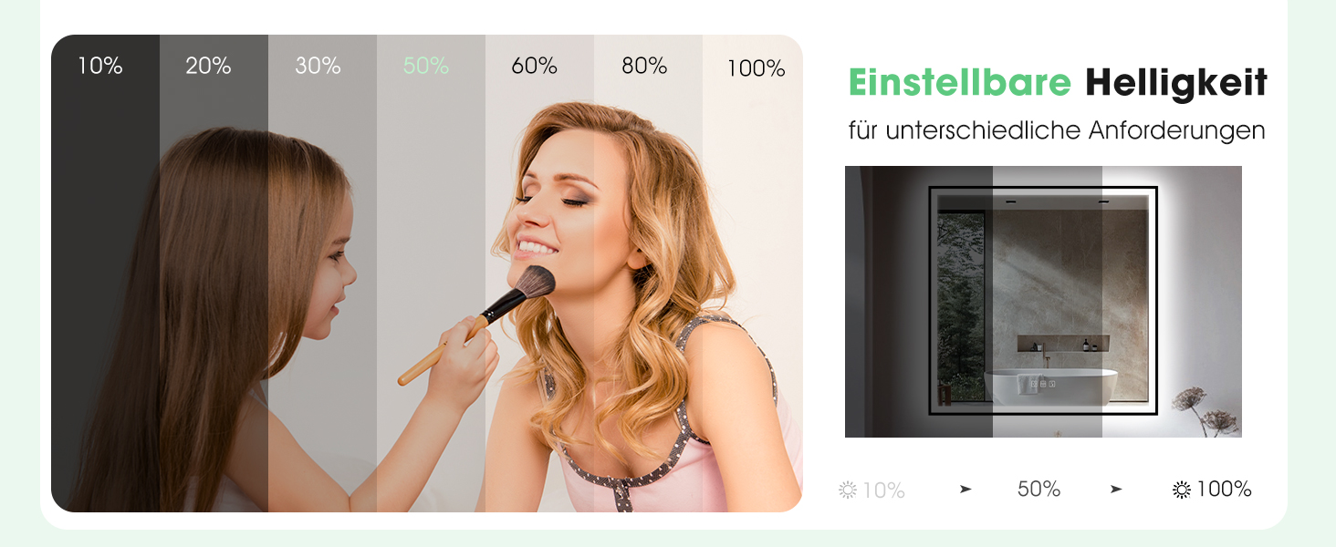 Дзеркало для ванної кімнати S'bagno з підсвічуванням 100x70 см, 5x збільшення, LED, рамка з алюмінію, протитуманне покриття, 3 кольори, диммування, функція пам'яті, HD скло, IP44, Bluetooth (чорна рамка)