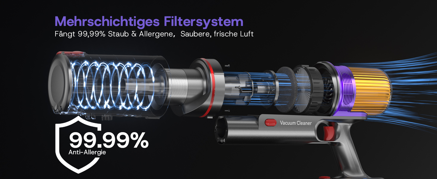Бездротовий акумуляторний пилосос V16 600W з LED-дисплеєм та автоматичним режимом. Підходить для твердих підлог, килимів та видалення шерсті тварин.