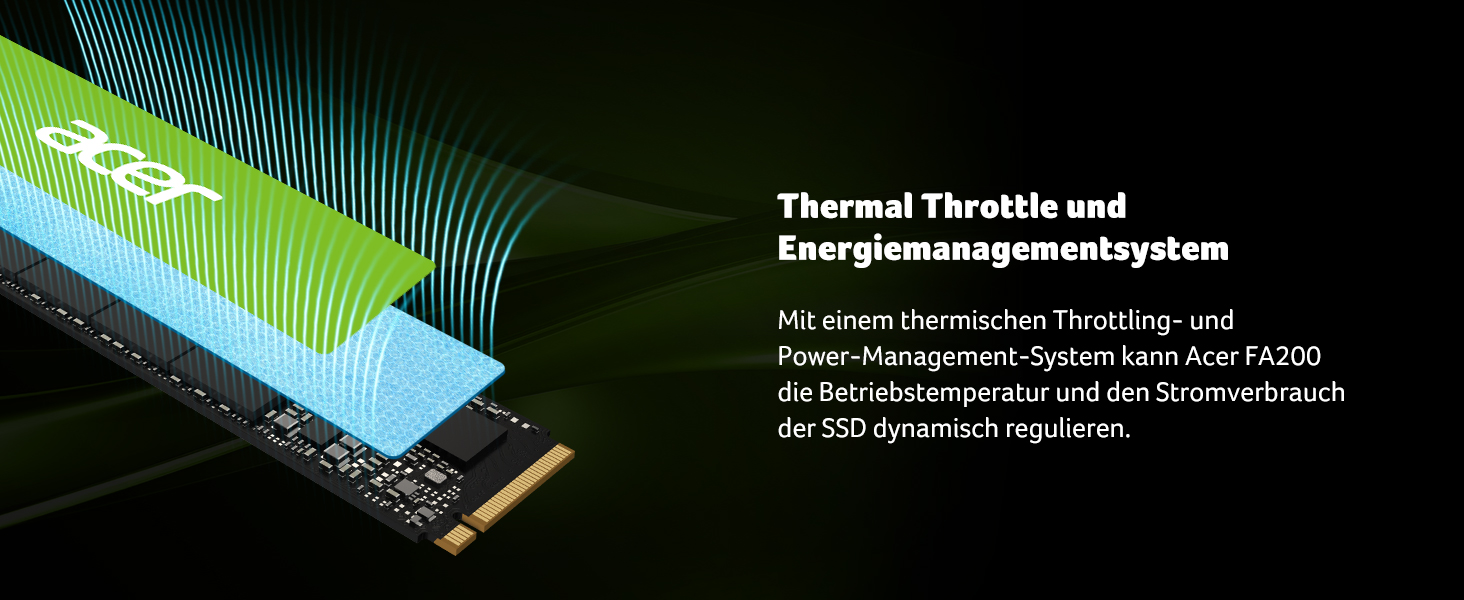 SSD Acer FA200 1TB PCIe 4.0 NVMe - Швидкий накопичувач для ПК, ноутбука, PS5 (Gen4)