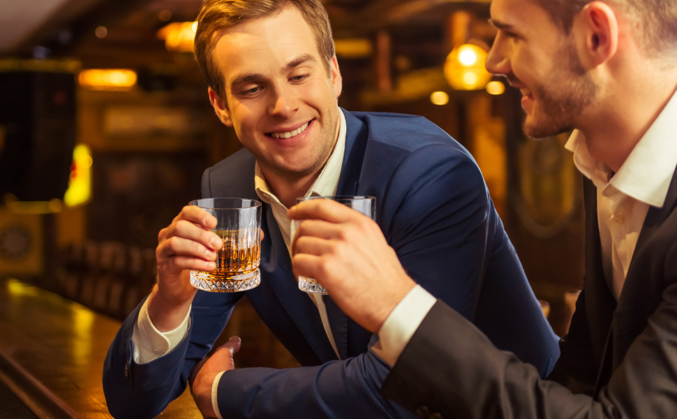 Набір склянок для віскі Cambareign 6 шт., 330 мл, Old Fashioned, скотч, бурбон, кришталь без свинцю