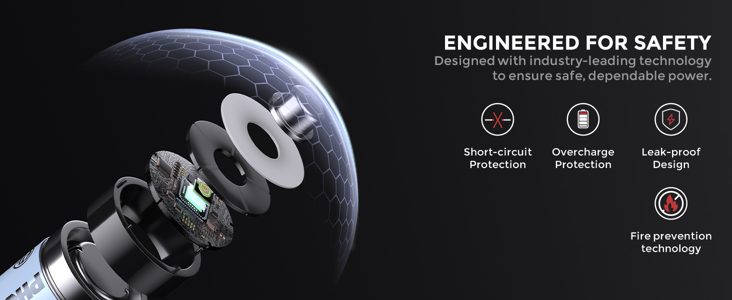 Акумулятори AA перезаряджувані (3000мWh Li-Ion 1.5V + 2700мAh NiMH 1.2V), 4 шт. + інтегрована зарядна станція