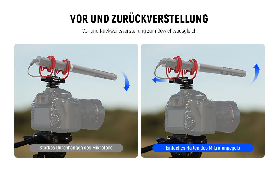 Кріплення мікрофону NEEWER Shock Mount з холодним башмаком та 1/4” різьбою, сумісний з Rode NTG, Sennheiser MKE600, Audio Technica AT875R, MH1