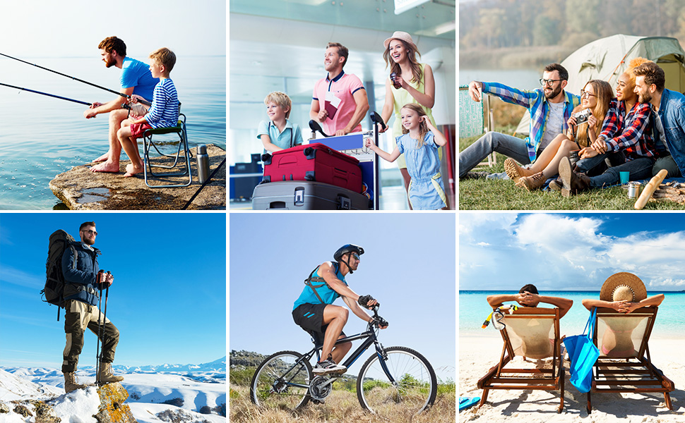 Сонячний павербанк 26800mAh з 5 виходами та 2 входами, 22.5W QC3.0, LED-ліхтар, для смартфонів, планшетів та кемпінгу