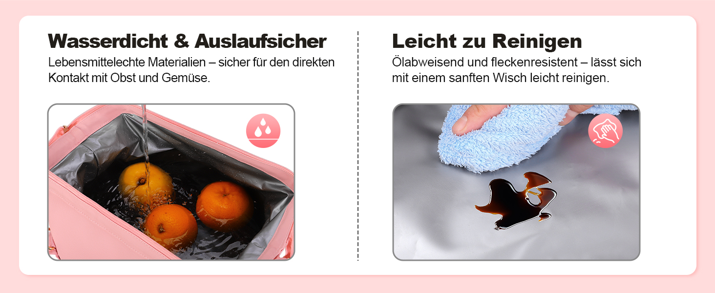 Сумка-холодильник 20 л, рожева: ізольована сумка-ланчбокс з PEVA-підкладкою, кілька відділень та плечовим ременем для роботи, школи, авто, пікніка