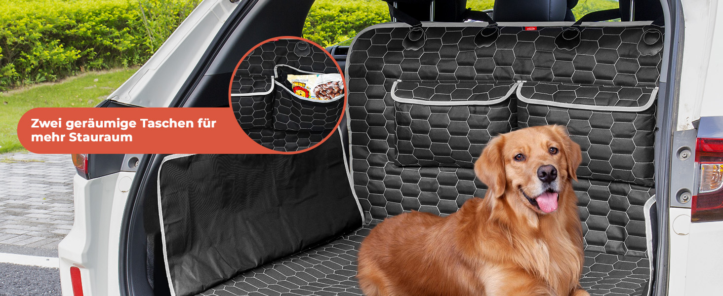 Захист для багажника автомобіля Oasser для собак з боковими та захистом краю вантажного отвору, універсальний, водонепроникний, стійкий до подряпин, нековзний, килимок для багажника