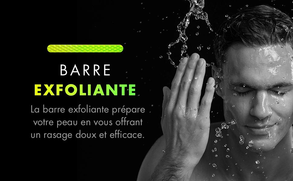 Чоловіча бритва Gillette Labs з ексфоліаційною смужкою, магнітним преміум-тримачем та 3 змінними касетами, срібляста