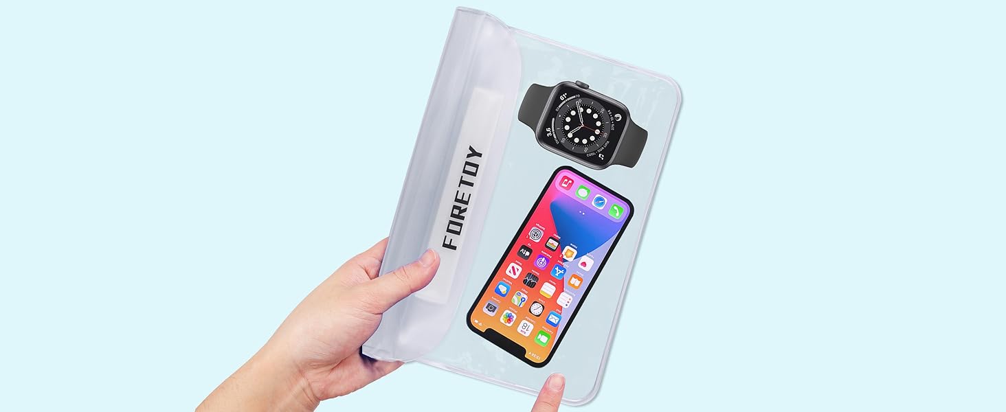 Водонепроникна поясна сумка з регульованим поясом, водонепроникний чохол для телефону IP68. Підходить для фотозйомки, водного спорту, пляжу, плавання, катання на човні та іншого. (Прозорий*2)