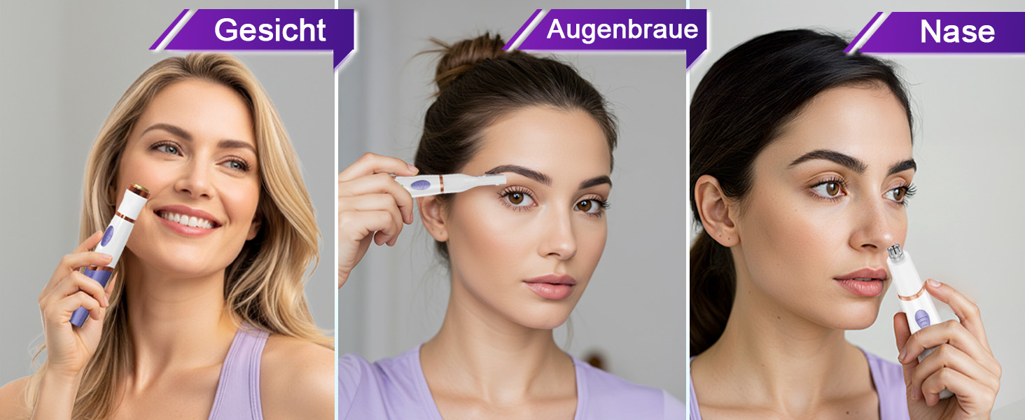 Електричний жіночий триммер 4-в-1: для тіла, обличчя, носа та бікіні. USB