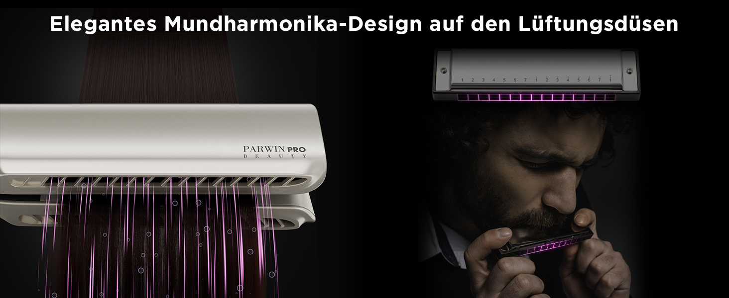 Плойка PARWIN PRO BEAUTY Ionen Air Glätteisen: без нагріву, для волосся 35-75 см, 1200W, темно-зелений (Champagnersilber Pro)