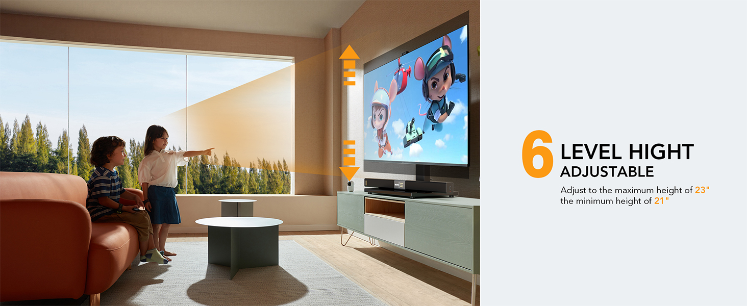Підставка для телевізора настільна Universal 27-55 дюймів LCD LED VESA 400x400, регульована по висоті, з кабельним каналом