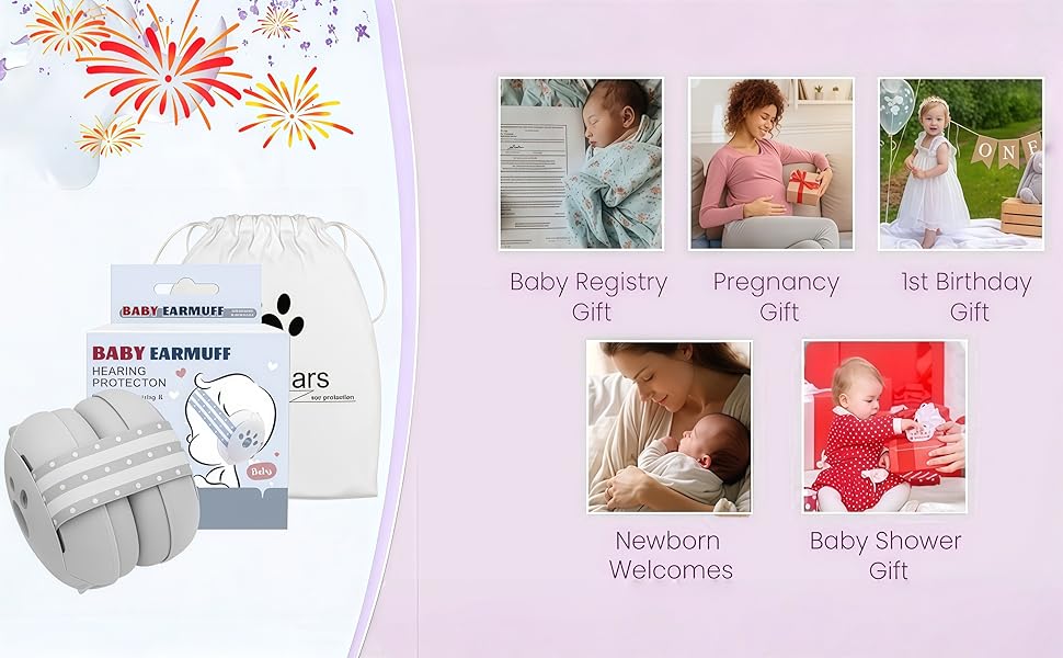 Навушники для захисту слуху дитини 0-36 місяців, 25 dB, сірий колір. Захист від шуму, ідеально для подорожей та сну.