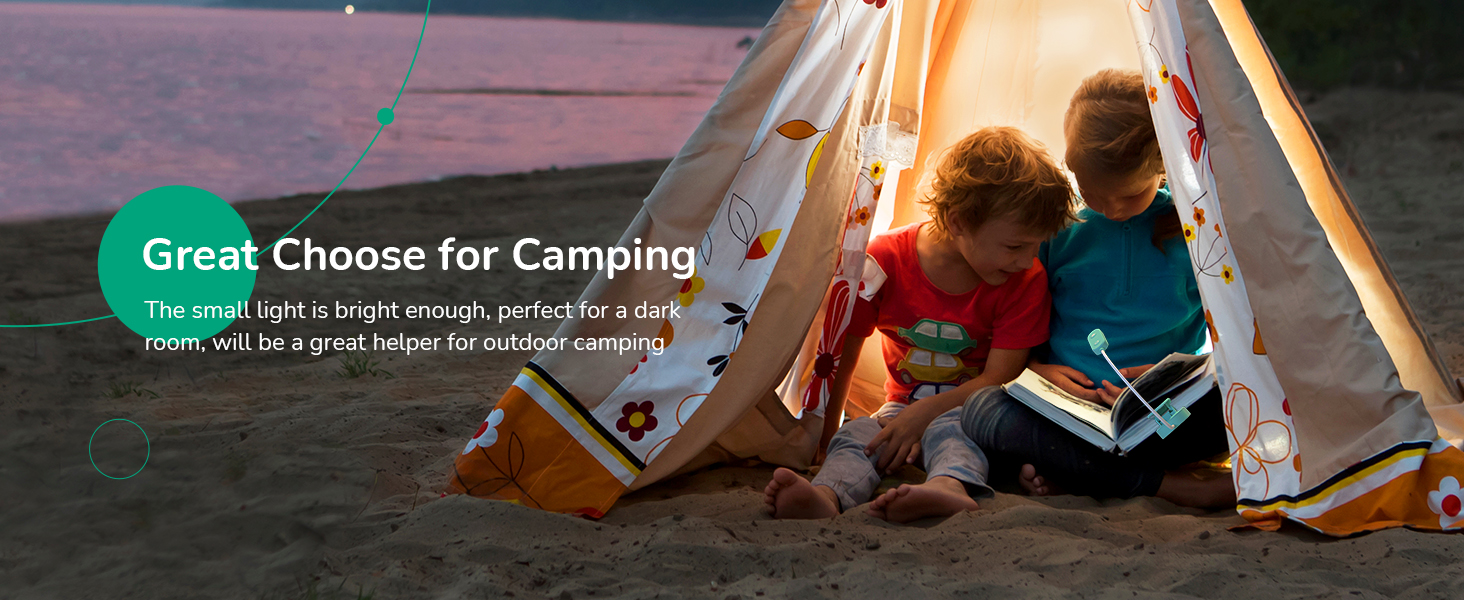 EDISHINE LED Кліпса для читання: USB-лампа з 3 кольорами та регулюванням яскравості, для дітей, для ліжка, авто, столу, кута. Захищає зір.