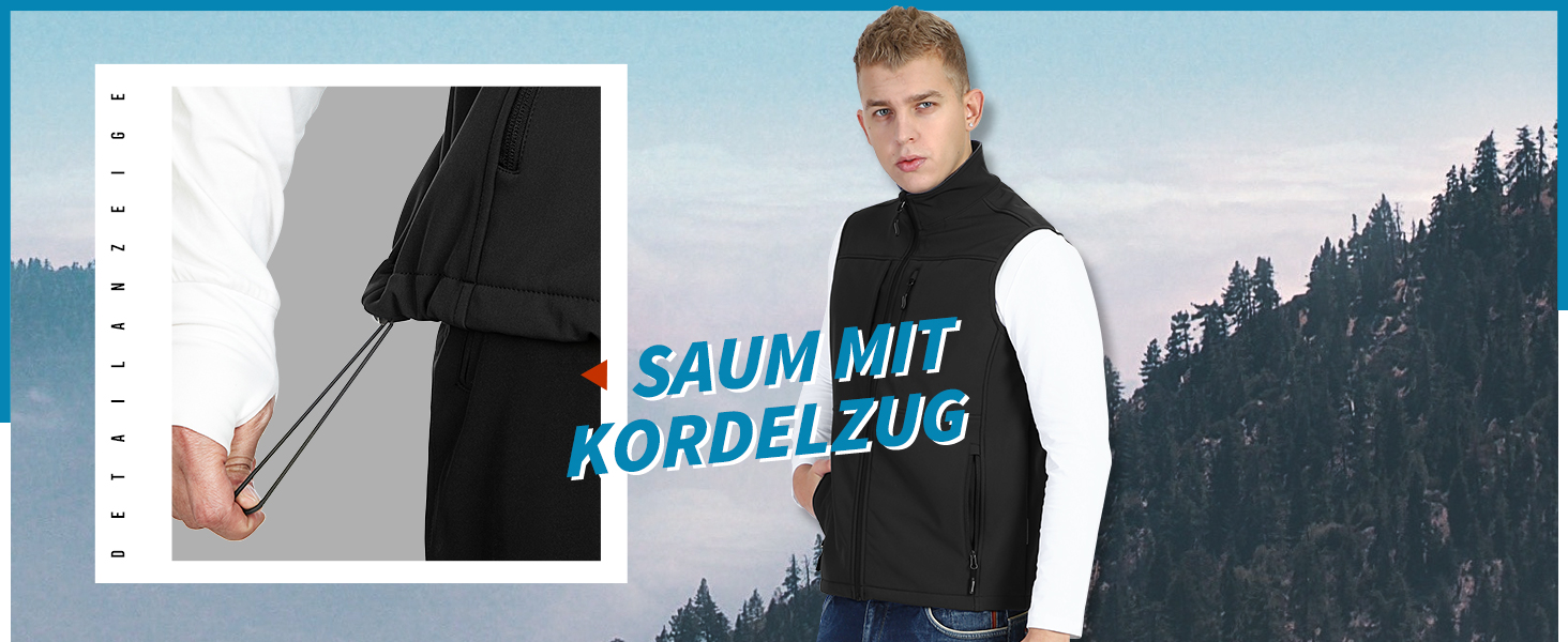 Чоловіча безрукавна куртка-софтшелл 33,000ft, чорна. Водонепроникна, з флісовою підкладкою.