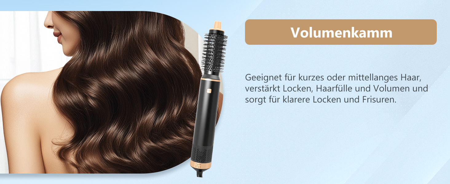 RUIZHI Airstyler 5 в 1: Фен-щітка для волосся з 5 насадками, 110000 обертів/хв, 3 температурні режими, для об'єму, локонів та випрямлення волосся