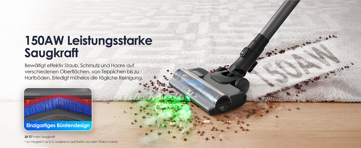 Бездротовий ручний пилосос Tineco Pure ONE S50: 150AW, до 65 хв роботи, LED, для твердих підлог