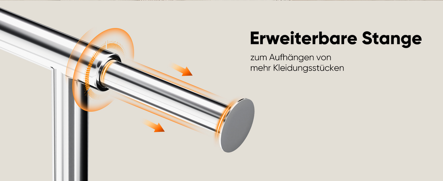 Стійка для одягу на колесах HOKEEPER, 136 кг, важка, висувна штанга для одягу S002S