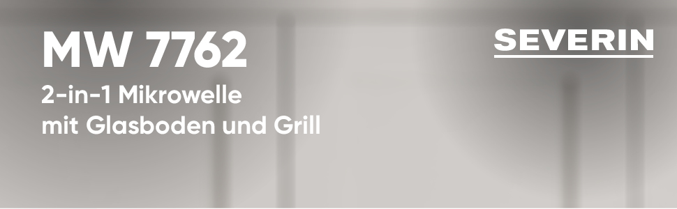 Мікрохвильова піч Severin 2-в-1 з грилем, 20 л, чорна, MW 7762. Функція гриля, плоский скляний стіл, XXL-об'єм для прямокутного посуду, легке очищення.