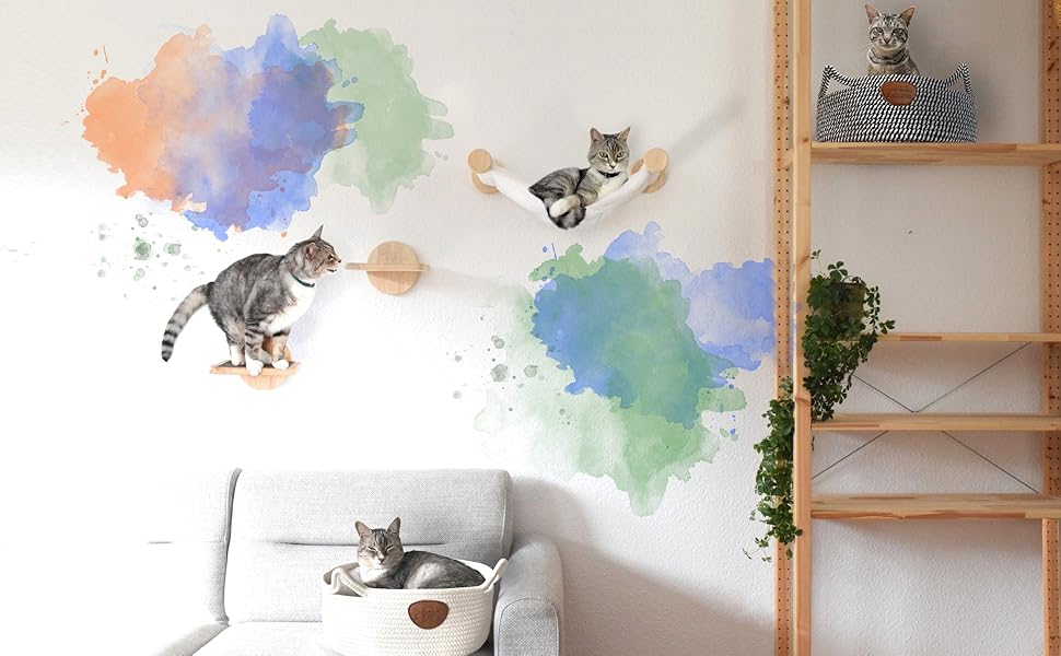 Підвісна лежанка для котів на стіну, ECO лежанка для котів, розширення для котячої стіни, сходи для котів, лежанка на стіні, лежанка для котів, котячий куточок, місце для сну котів