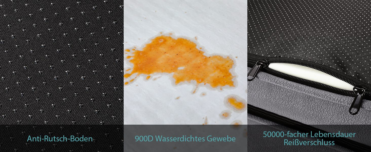 Ортопедичне ліжко для собак, маленьких порід, водовідштовхуваче, сіре, 76x51x19 см