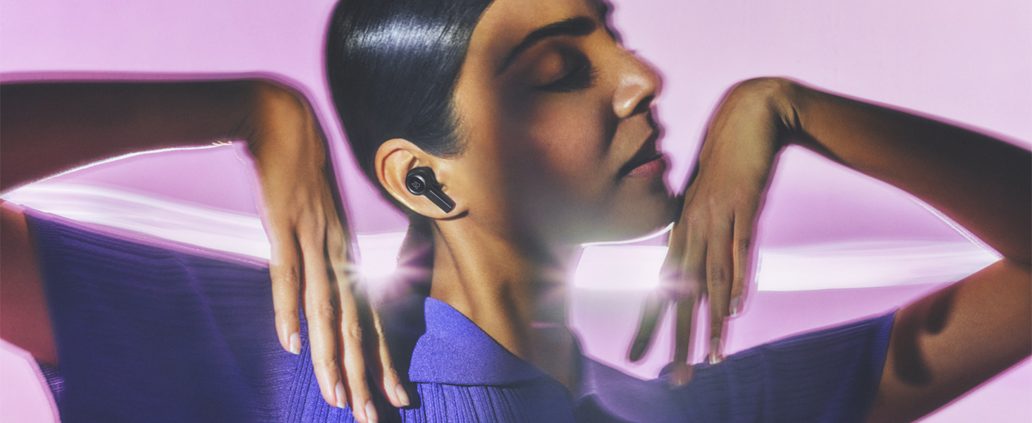 Bang & Olufsen Beoplay EX: Бездротові Bluetooth навушники з шумозаглушенням, чорні. До 28 годин роботи, водонепроникні для спорту та повсякденного використання з кейсом для зарядки