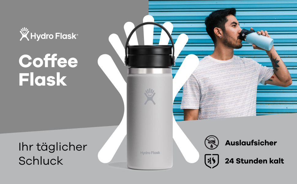 Hydro Flask 12 oz Stainless Steel Vacuum Insulated Travel Thermos - Leakproof Lid - Black