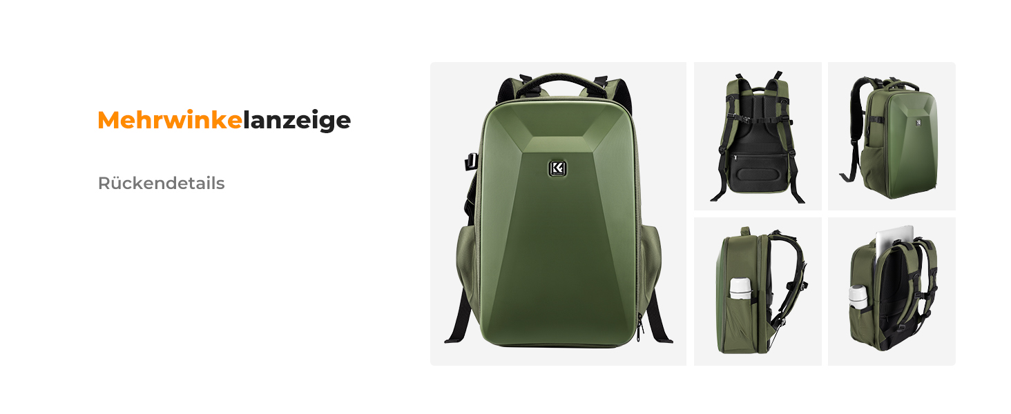 Рюкзак для камери K&F Concept з жорсткою оболонкою, відділенням для ноутбука 15.6