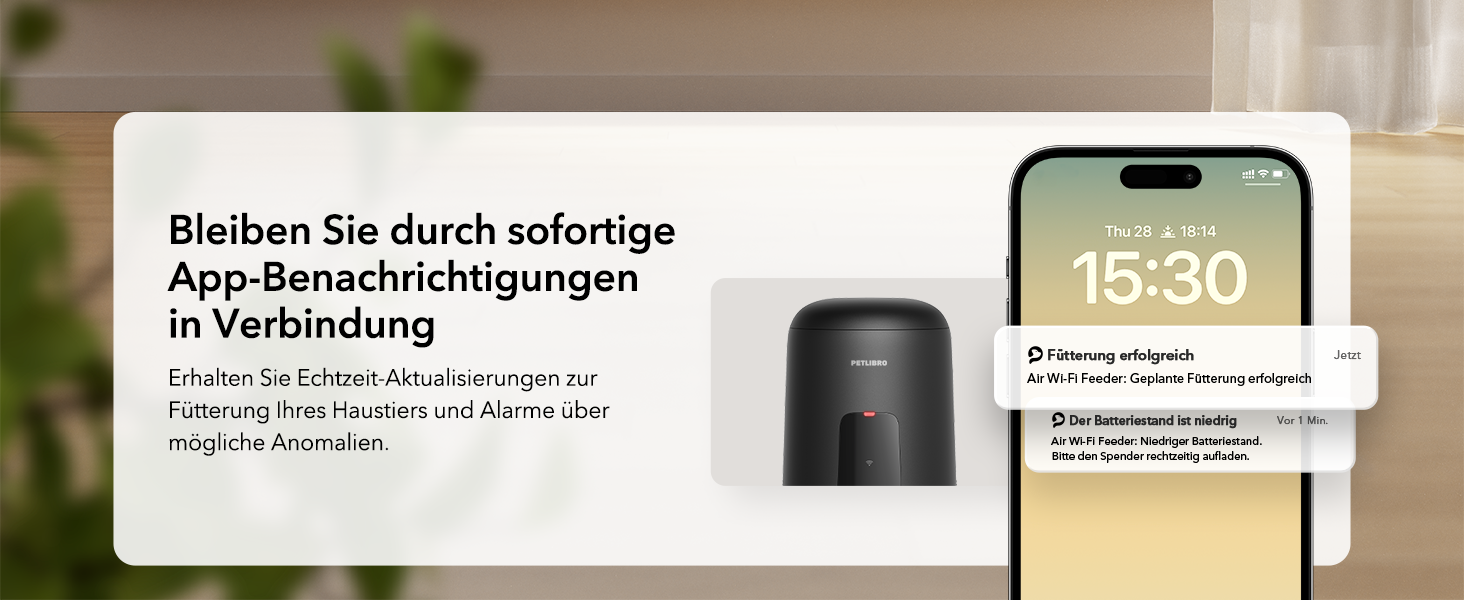 Автомат годування котів PETLIBRO з Wi-Fi, чорний, 2L, з мискою з нержавіючої сталі