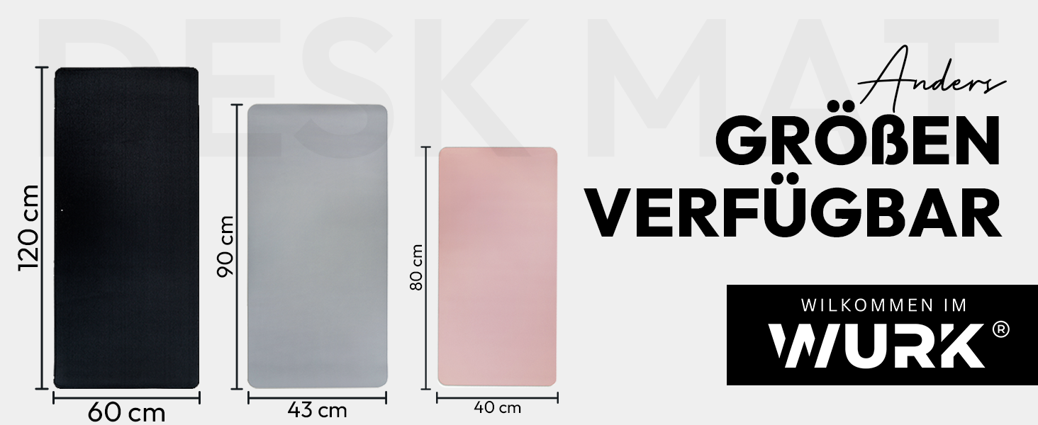 Килимок для столу WURK XXL (120x60 см) з екошкіри PU — великий килимок для миші та клавіатури, протиковзкий Desk Mat з кабельний-кліпом, зелений