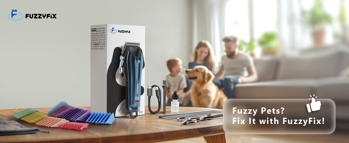 Професійна машинка для стрижки собак Leise - для густого та кучерявого хутра, блакитна