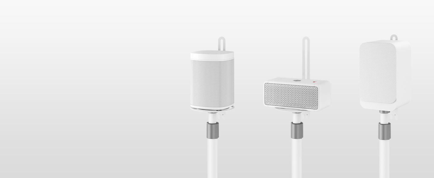 Підставка для колонок FITUEYES Design, металева, регульована по висоті, 2 шт, білий колір