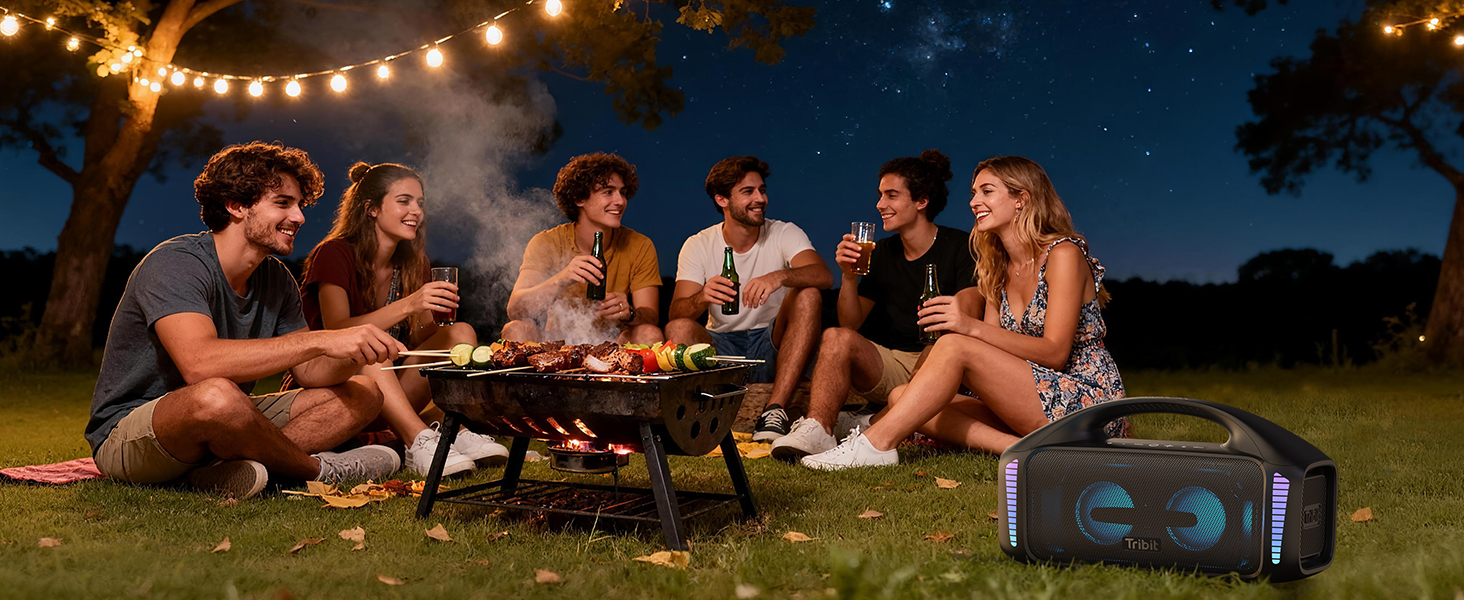 Tribit StormBox Blast – Портативна Bluetooth колонка 140 Вт, XBass, IPX7, 30 год, LED, для вечірок, пляжу, кемпінгу