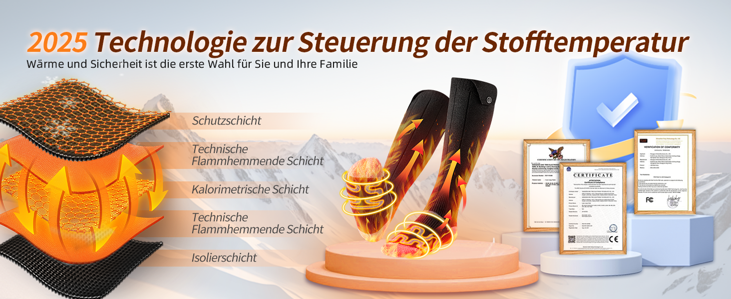 Гріючі шкарпетки 2026 Upgraded, 5000mAh*2, 3 режими нагріву, 360° нагрів, чорні, для жінок та чоловіків, для катання на лижах, полювання, походів