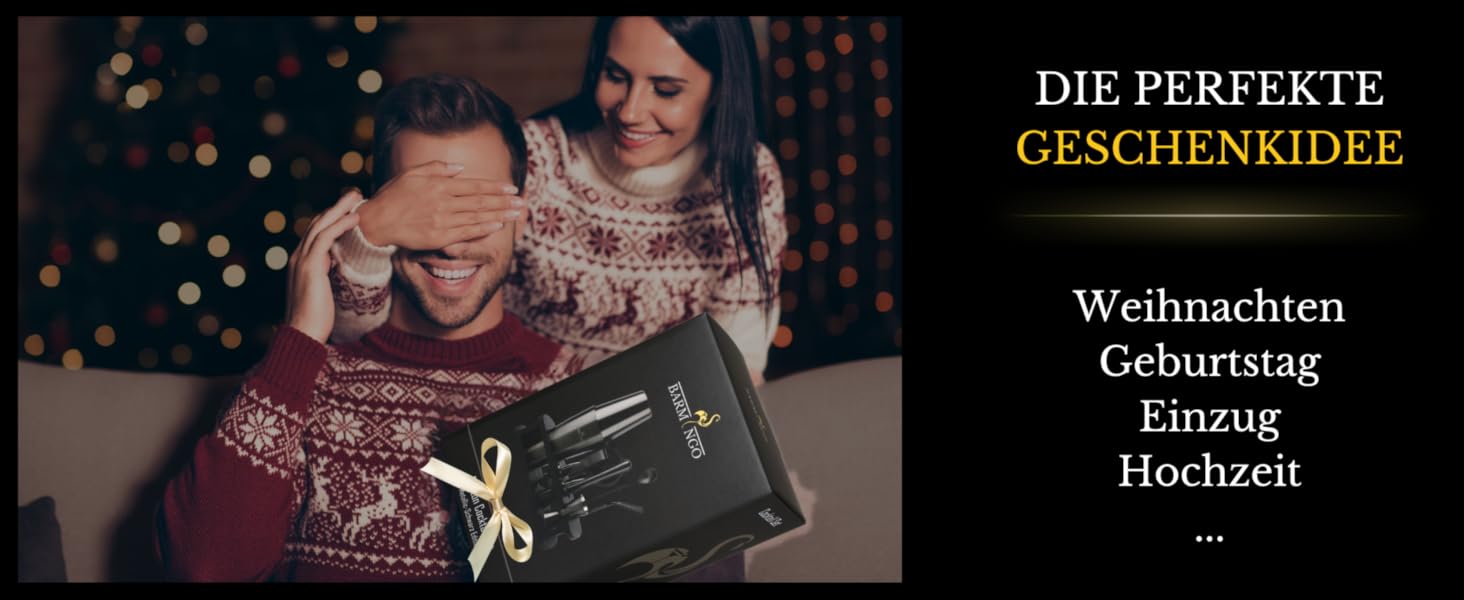 Набір для коктейлів BARMINGO з нержавіючої сталі 11 предметів – Набір Boston Cocktail Shaker 825 мл зі стійкою та аксесуарами для бару, Набір шейкерів для коктейлів | Набір бармена | Набір для змішування коктейлів | Набір для бару | Набір Boston Shaker | Чорний металік