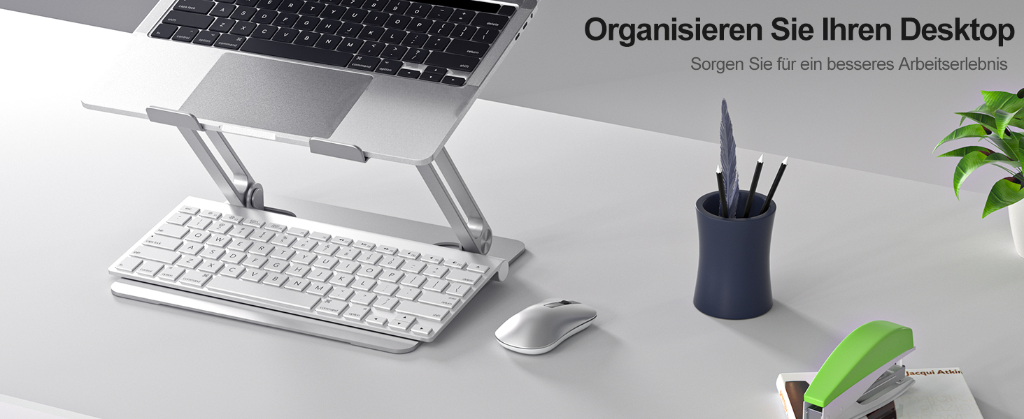 Підставка для ноутбука BoYata: регульована, з вентиляцією, для екранів 10-15 дюймів (MacBook, Dell, HP, Samsung)