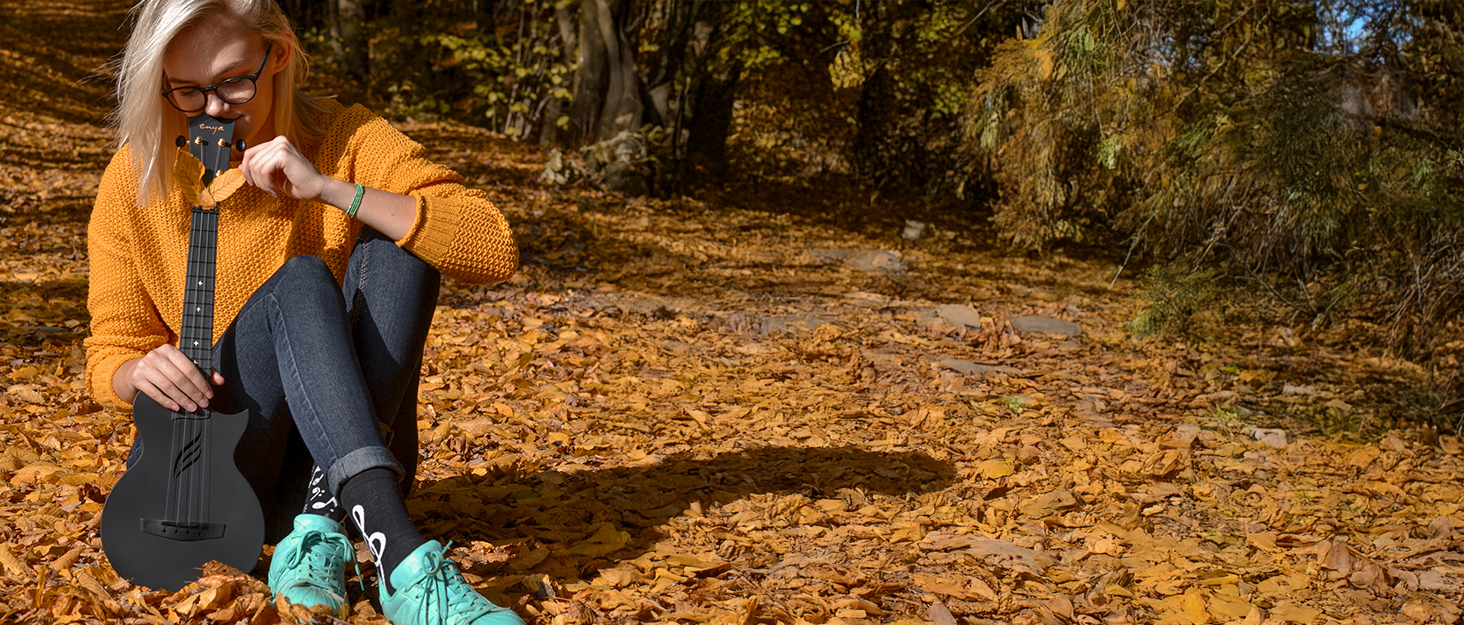 Укулеле Enya Ukulele-Sopran NOVA U Mini: карбонове, 21 дюйм, для початківців, з аксесуарами