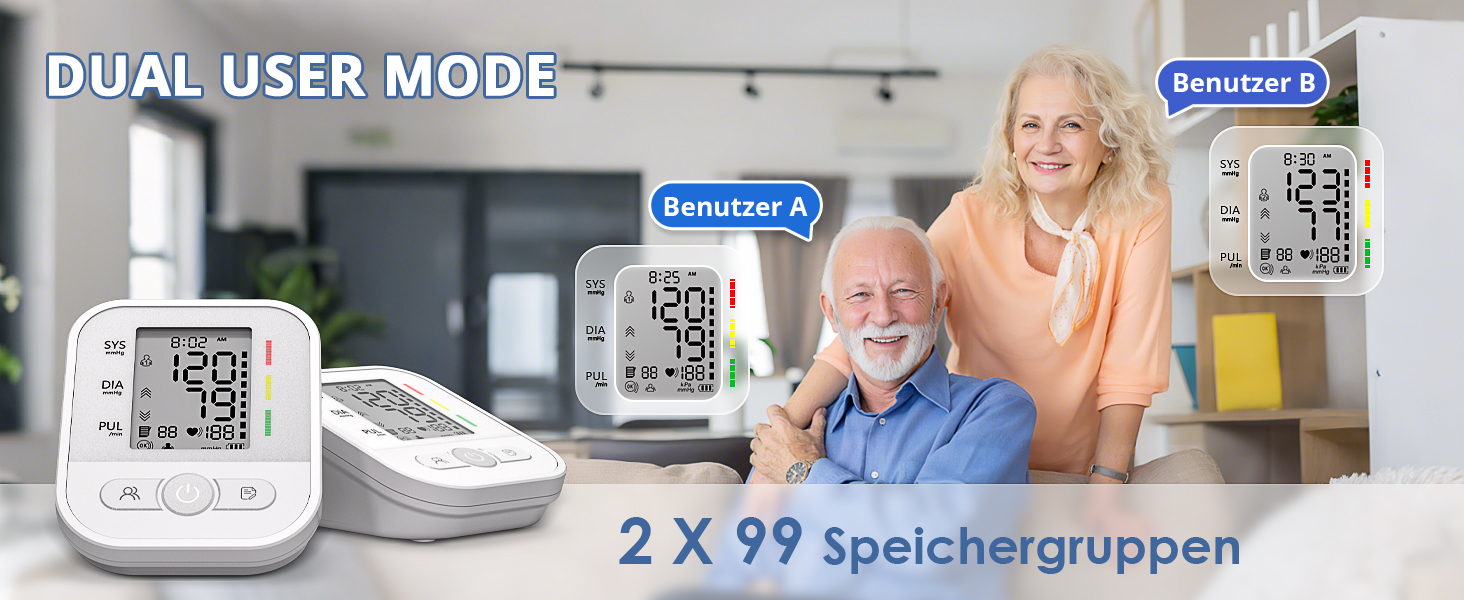 Автоматичний тонометр на плече з LCD-дисплеєм та регульованою манжетою (22–42 см), One-Touch, перловий колір